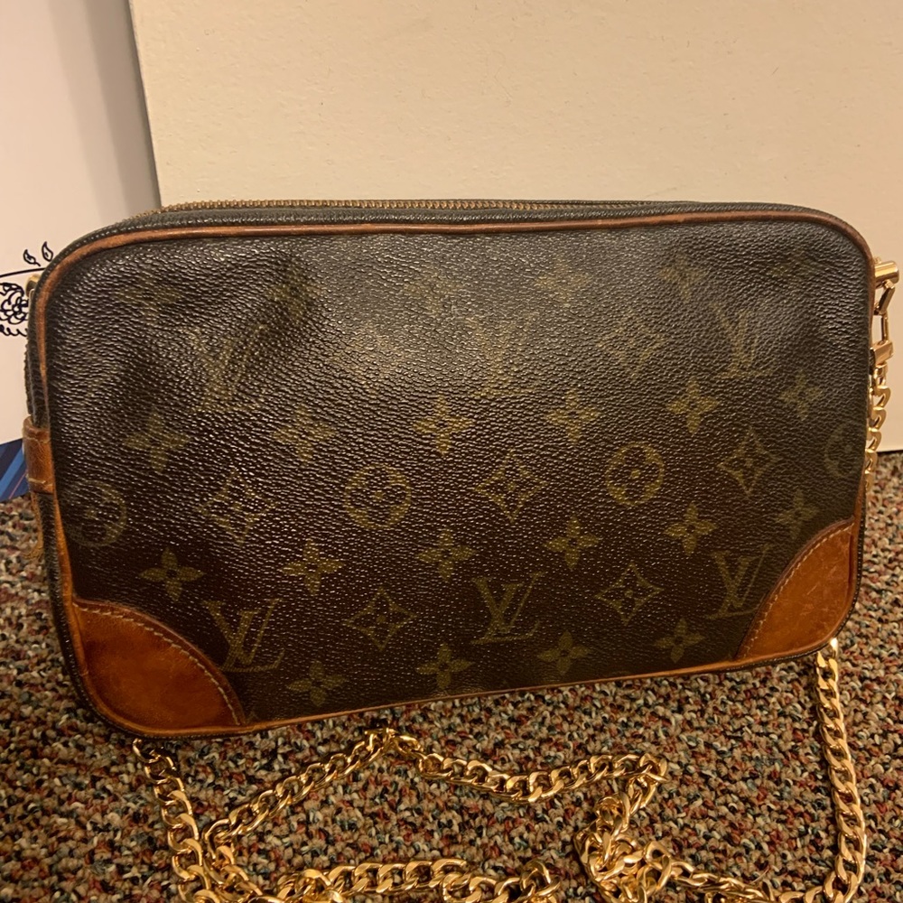 ⛔️⛔️⛔️SOLD⛔️⛔️⛔️⛔️Authentic Preowned LV Marly Dragonne GM Converted to Crossbody